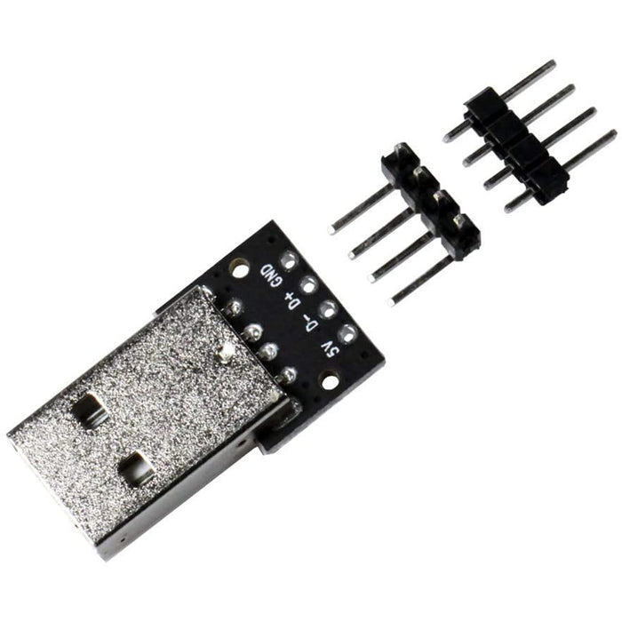 flashtree 2pcs USB 2.0 Type A Male Breakout Board 2.54mm Pin Out 100 mils