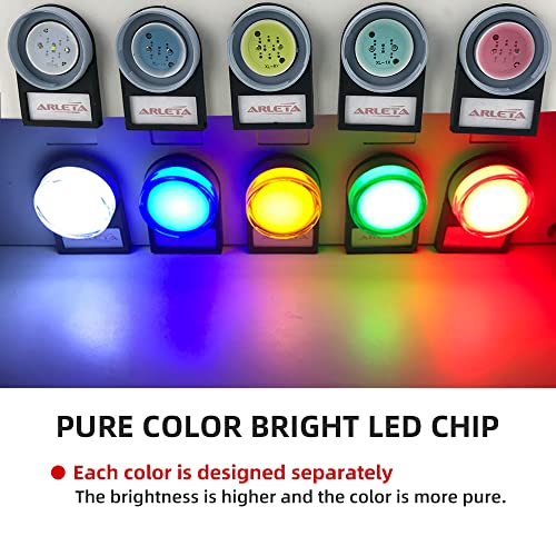 flashtree Arleta 10pcs Voltage 12V/24V/110V/120V Current 20mA Energy Saving LED Indicator Light Mounting Hole Size 22mm(7/8 Inch) Green Yellow Red Blue White (Blue, 12V)