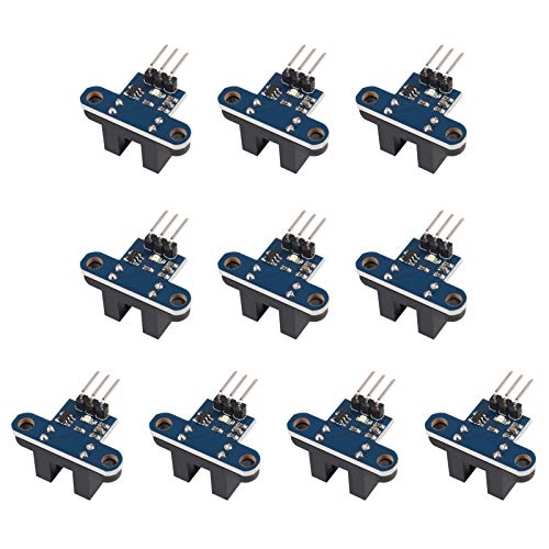 flashtree 10pcs Speed Measuring Sensor IR Infrared Slotted Optical Optocoupler Module Photo Interrupter Sensor for Motor Speed Detection Also for Arduino