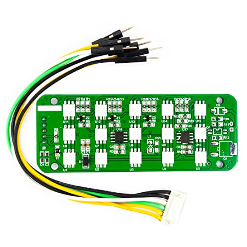 flashtree RGB ws2811 15 led displpay Board 12v Panel Breakout with Male pins Easy for arduino Raspberry pi