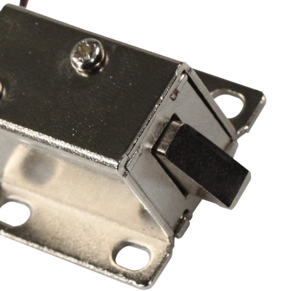 flashtree 2pcs DC 6V 1.2A Mini Door Drawer Tongue Down Electric Lock Assembly Solenoid Slim Design Lock &#x2026;&#x2026;