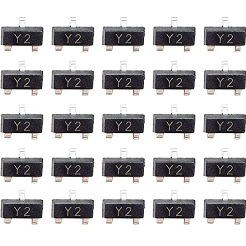 jujinglobal 25pcs SS8550 Y2 SOT-23 Double S High Current NPN Patch Transistor