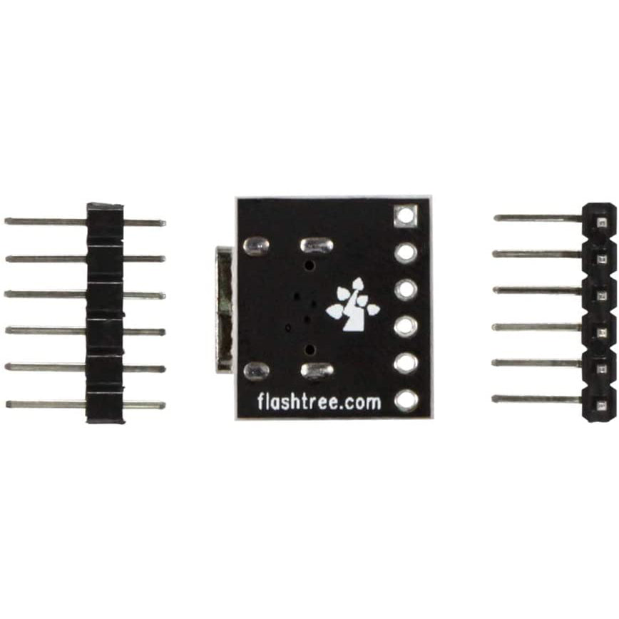 flashtree 2pcs USB Type-C Female Breakout Board 6 pins Out (2.54mm 100mils Pitch) CC SBU