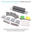 Erayco DIN Rail Terminal Blocks Kit, 20Pcs UK-2.5N 12 AWG Terminal Blocks, 2Pcs Ground Blocks, 2Pcs Fixed Bridge Jumpers, 4Pcs End Brackets, 4Pcs End Covers, 4Pcs Marker Strip, 1Pcs 8" Aluminum Rail