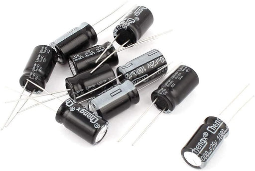 flashtree 5pcs  McIgIcM 1000uf 25V Capacitor, Aluminum Electrolytic Capacitor 1000uf 25v 10x17