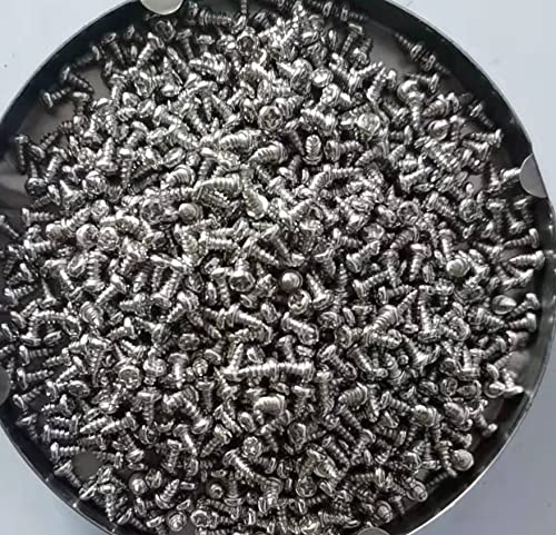 jujinglobal 1000pcs Nibbed Screw Diameter 2.80mm Total Length 7.45mm