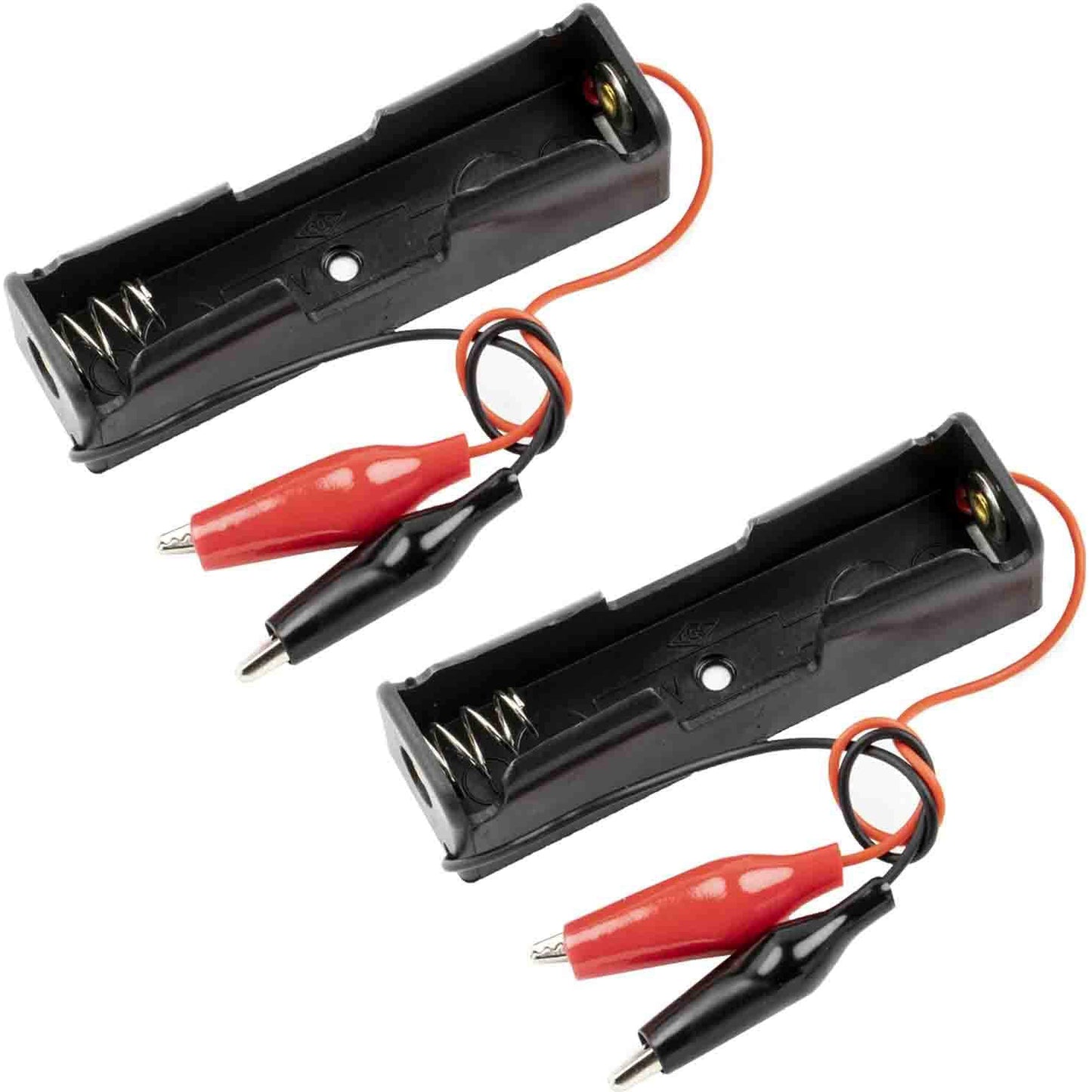 flashtree 2pcs Single 18650 Battery Holder with Alligator Clips