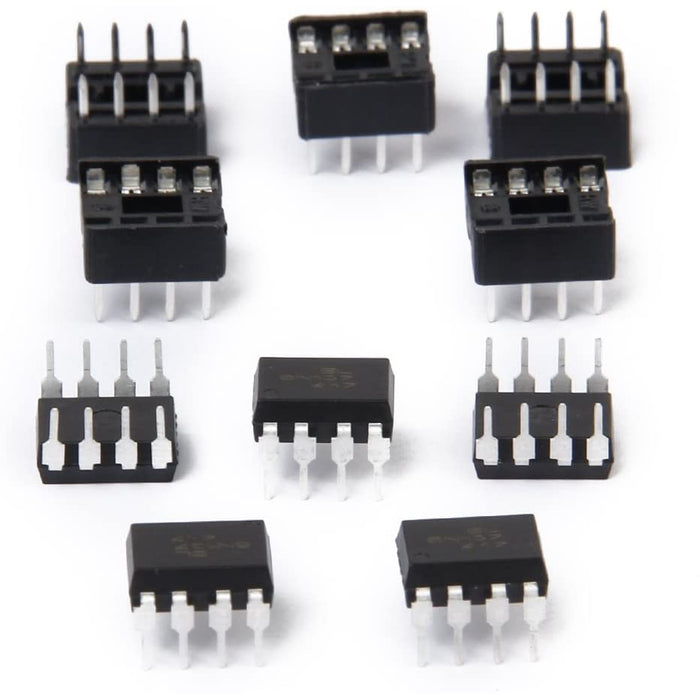 flashtree 5pairs 6N137 DIP8 HighSpeed Optoisolator Photocoupler Optocoupler W/Chip Socket