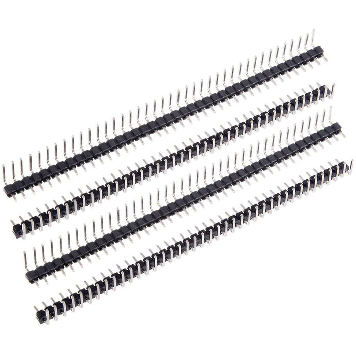 flashtree 20Pcs 2.54mm Pitch 40P Single Row Curved Connector Pin Header Strip for Arduino Prototype Shield