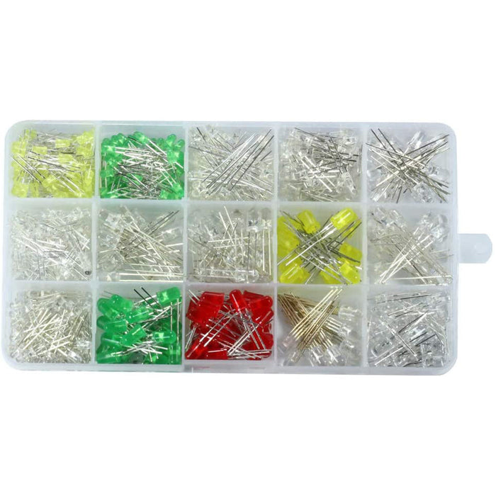 flashtree 560pcs 3mm and 5mm LED Super Kit 7 Colors for Arduino STM32 MCU ligtht Red Yellow Green White