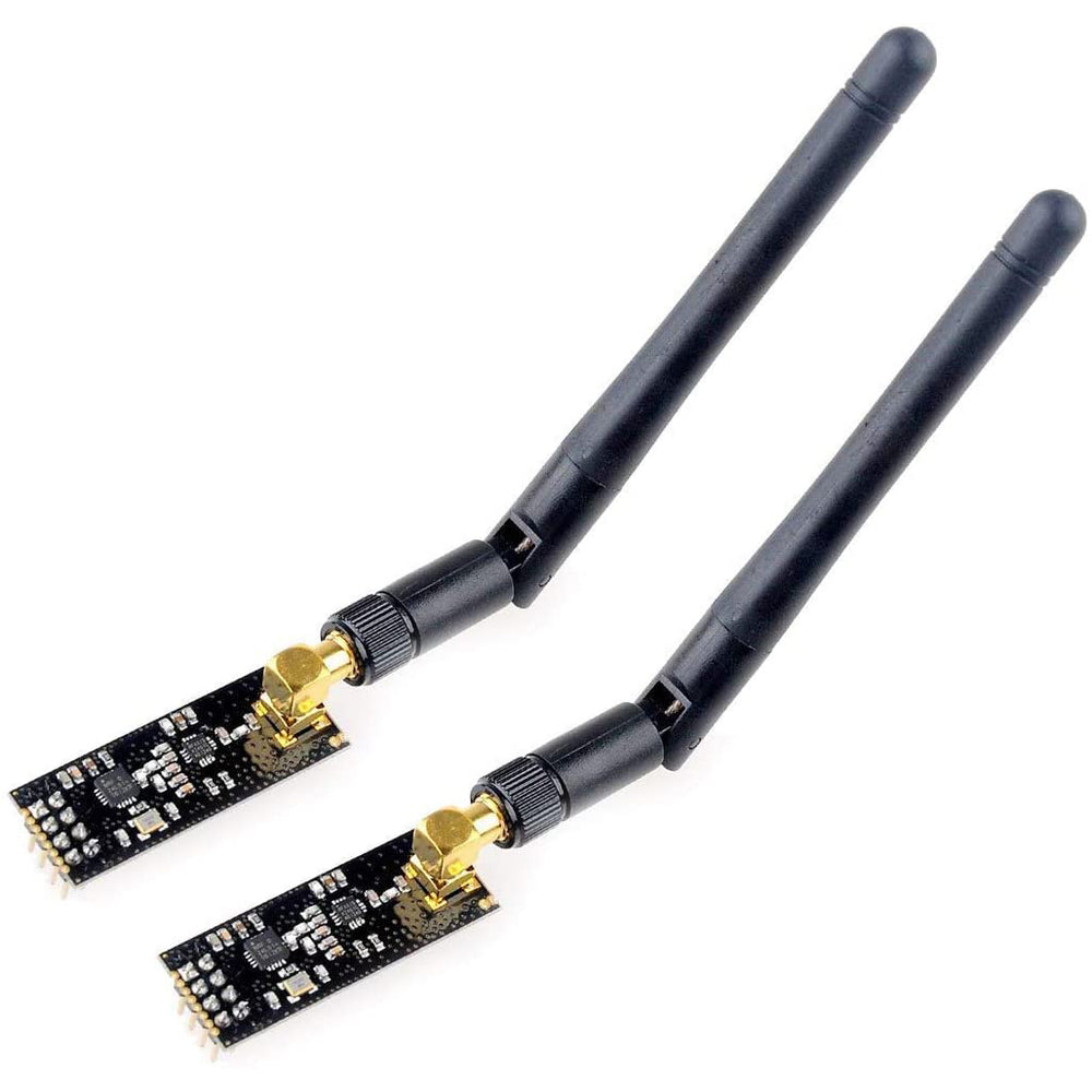 flashtree 2Pcs Wireless Transceiver Module 2.4G 1100m NRF24L01+PA+LNA in Antistatic Foam for Arduino Compatible with Antenna LKY67