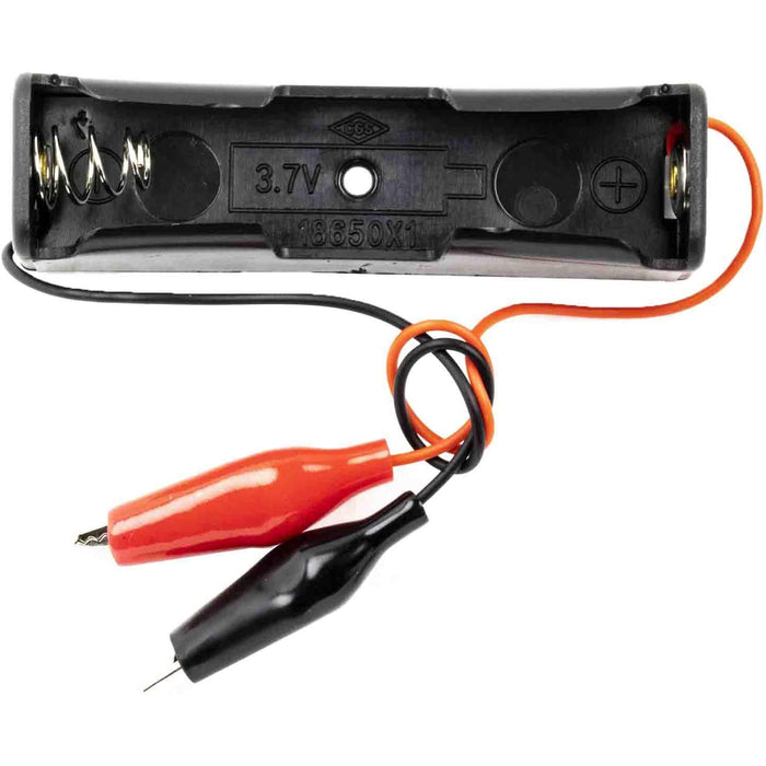 flashtree 2pcs Single 18650 Battery Holder with Alligator Clips