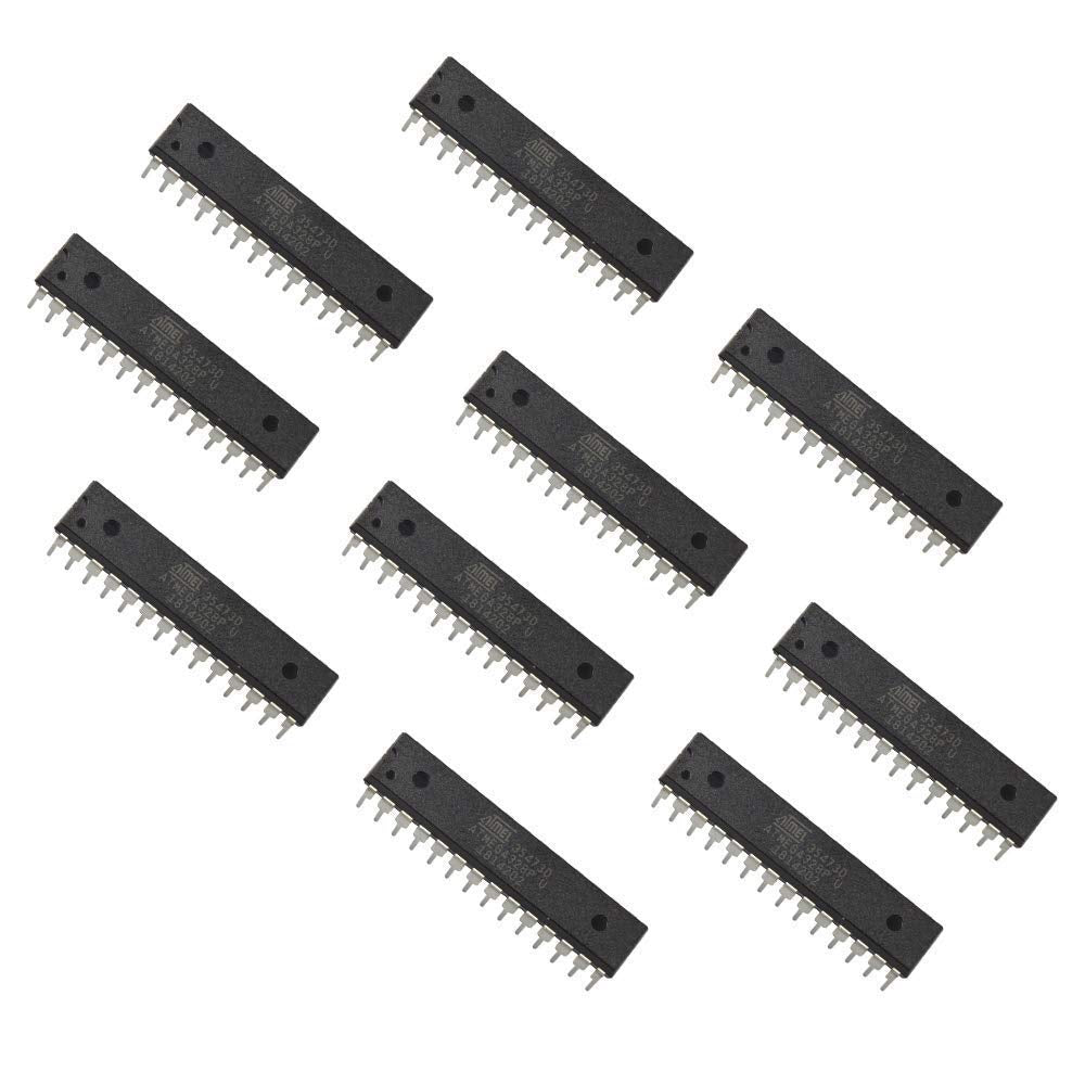 flashtree 10pcs ATmega328p-pu with bootloader and 3 Types Dupont Cable Total 128pcs About 7.87_