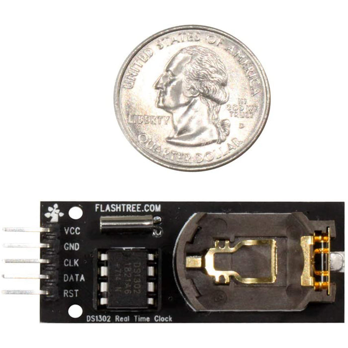 flashtree 2Pcs DS1302 RTC Real Time Clock Module for Arduino No Battery breakout