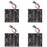 flashtree 4pcs 4 x 1.5V AA Battery Case Holder Storage Plastic Box Battery Spring Clip Black Red Wire with Dupont Male Connector