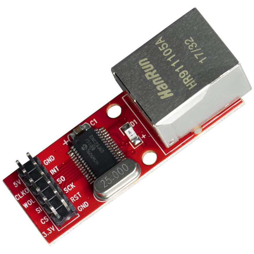 flashtree ENC28J60 ENC28J60/SS HR911105A Ethernet LAN Network Module SPI Interface 3.3V for Arduino AVR PIC LPC STM32