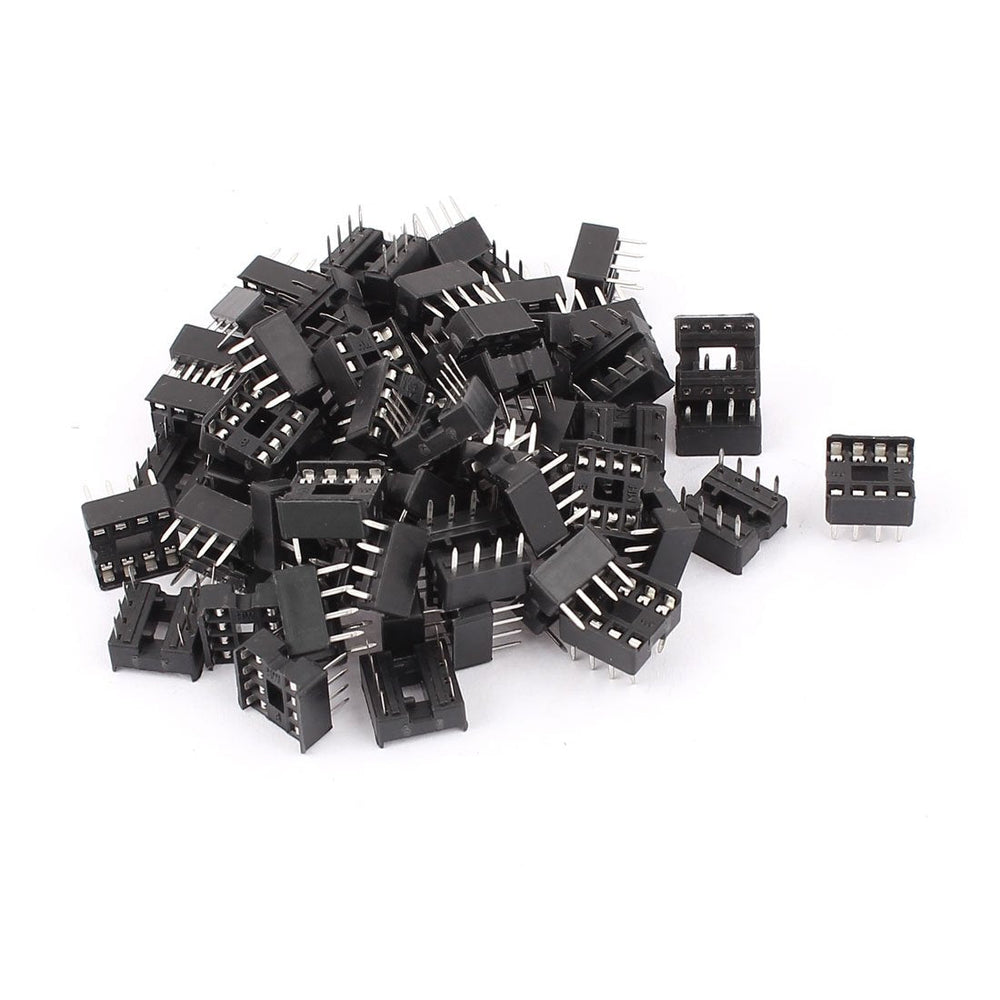 flashtree 60pcs Solder Type 8PIN DIP Integrated Circuit IC Sockets Adaptor