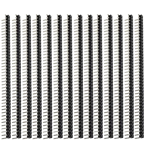 jujinglobal 15pcs 1x40 40 Pins Male Pin Header 0.1" Pitch 2.54mm Right Angel 90 Degree
