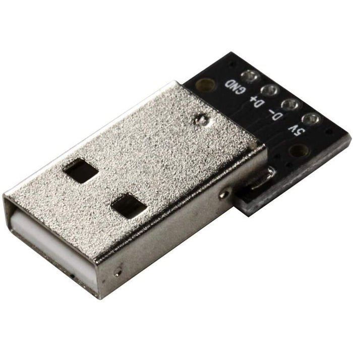 flashtree 2pcs USB 2.0 Type A Male Breakout Board 2.54mm Pin Out 100 mils