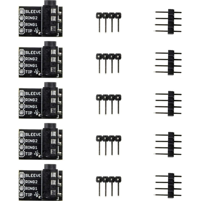 flashtree 5pcs TRRS 3.5mm Jack Breakout Headphone Video Audio MP3 Jack for Arduino