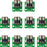 flashtree 10pcs USB Type A Female Socket Breakout Board 2.54mm Pitch Adapter Connector DIP for DIY USB Power Supply/breadboard Design