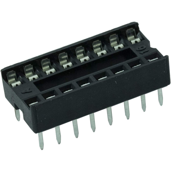 flashtree 10pcs DIP16 2.54mm 16 pin ic Socket DIP Sockets Solder Tail - 16-Pin 0.3&quot;