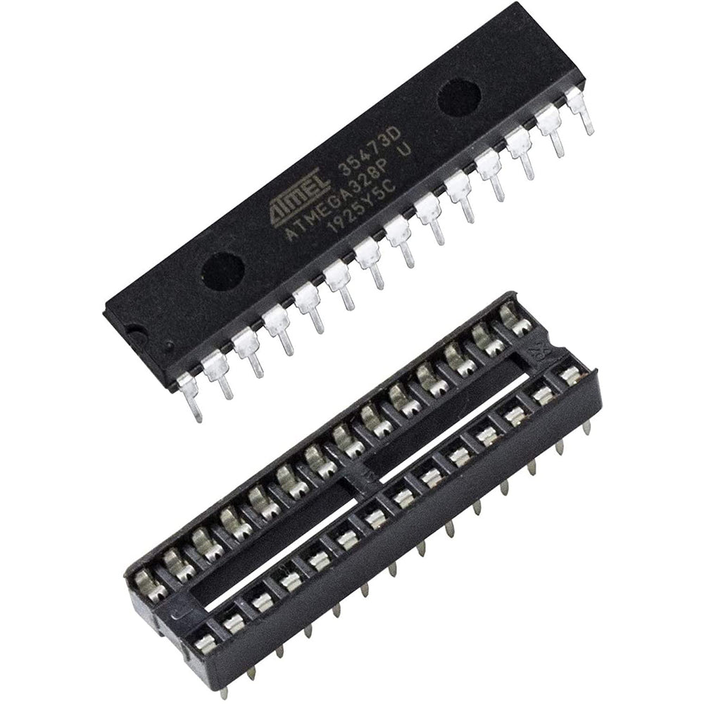 flashtree Atmega328P-PU Atmega328p Microcontroller with Uno R3 Bootloader DIP28… (1pcs with Sockets)
