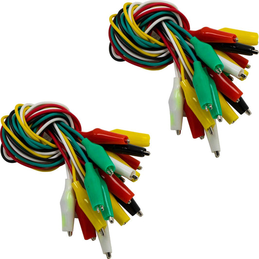 flashtree 20pcs Test Lead with 1.5 inch Alligator Clips, 24AGW, About 18.8 inch