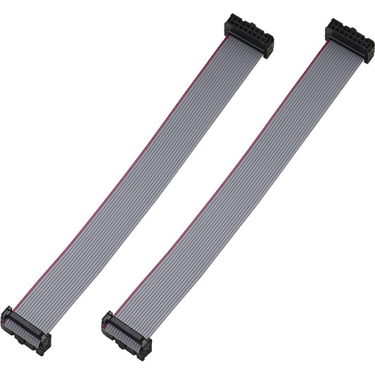 flashtree 2pcs 16P to 16 Pins 2.54mm Pitch Female to Female IDC Gray GPIO Ribbon Cable 8_ 20cm