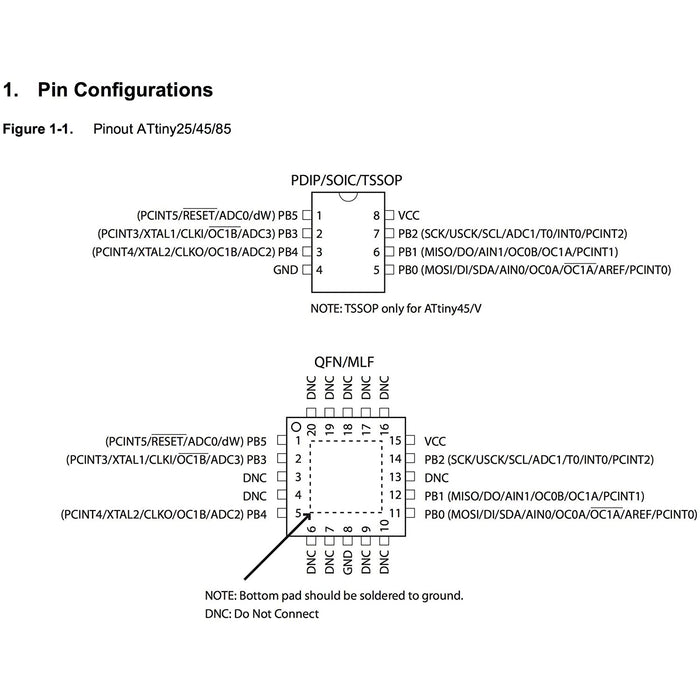 flashtree 3pcs ATtiny85 Microcontroller  8-pin PDIP