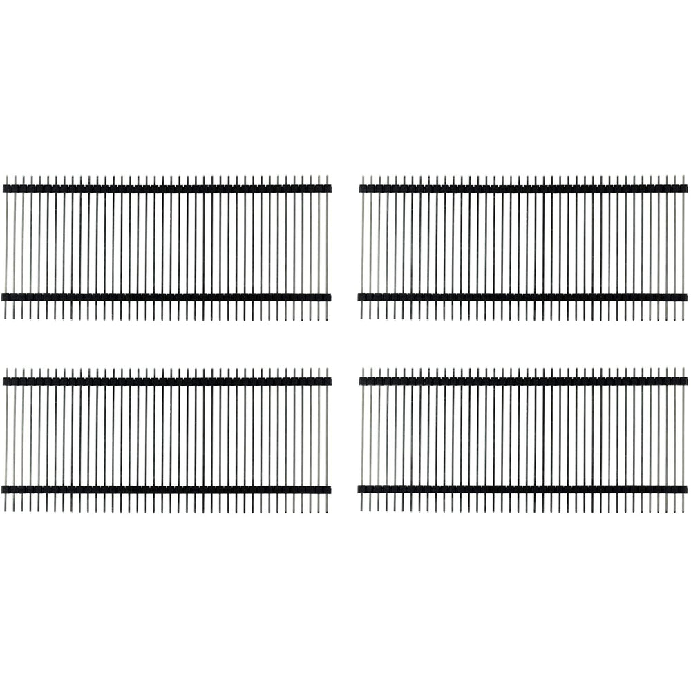 flashtree 4pcs 1x40 Pin 40P 2.54mm Male Pin Two Header Connector Extra Tall Break Away Headers Long 45mm