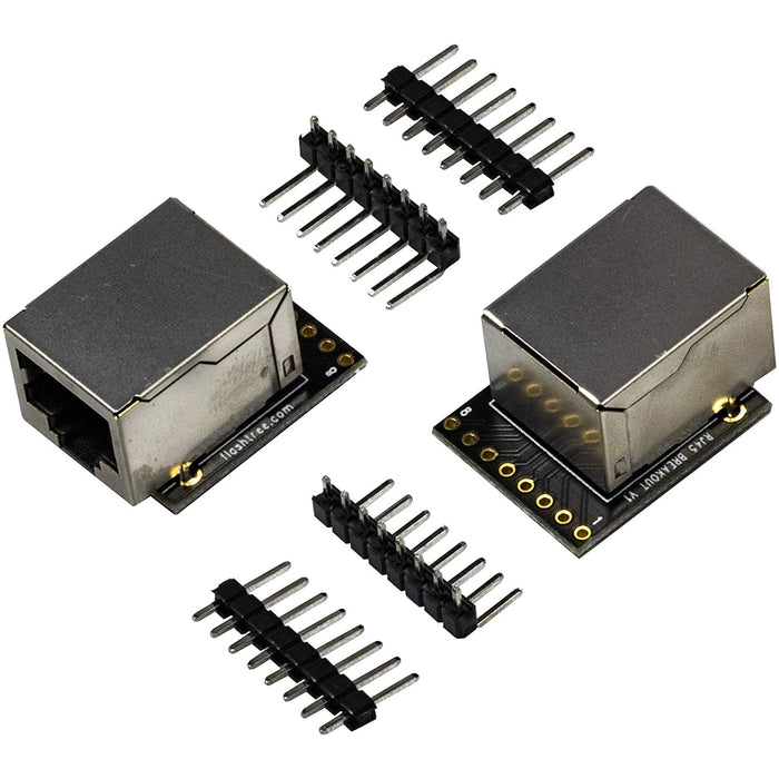 flashtree 2Pcs RJ45 8-pin Connector (8P8C) and Breakout Board Kit for Ethernet DMX-512 RS-485 RS-422 RS-232