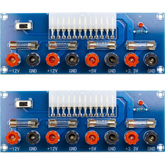 flashtree 2pcs 24 Pin ATX Power Breakout Board Bule