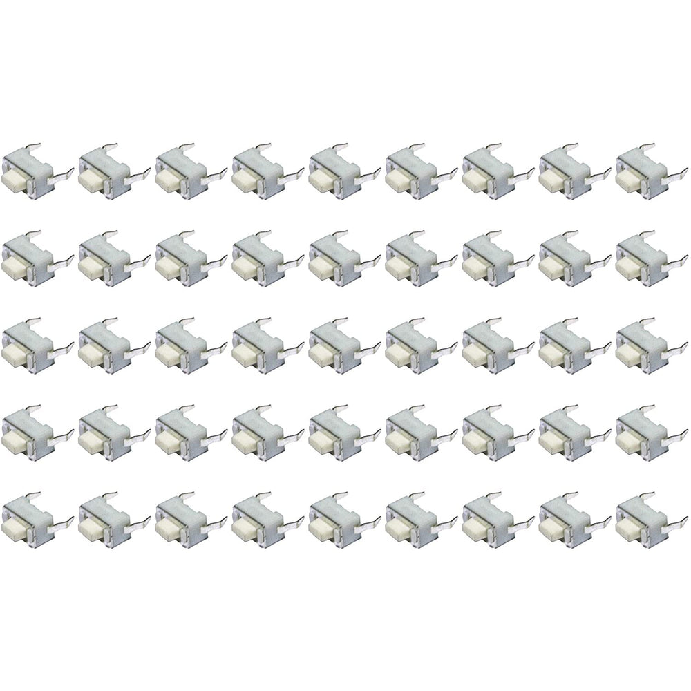 flashtree 50pcs 3x6x5H(mm) Panel Mini/Micro/Small PCB Momentary Tactile Tact Push Button Switch Milk White DIP 50PCS