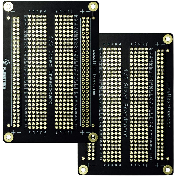 flashtree 2pcs Mini Solder-able Breadboard Gold Plated Finish Proto Board PCB for Arduino Electronic DIY&#x2026;