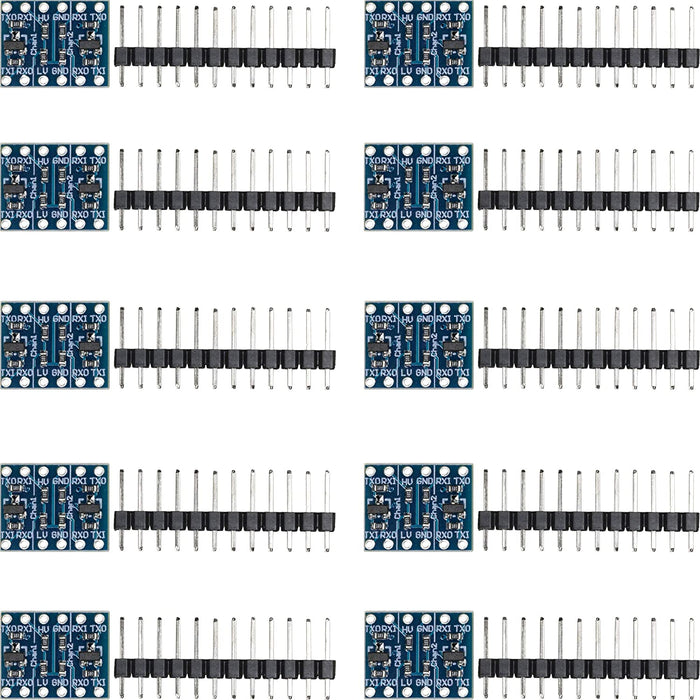 flashtree 10pcs 2CH 2 Channel Logic Level Converter 3.3V to 5V TTL Breakout Module for Arduino
