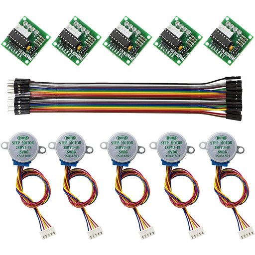 flashtree 5pcs Geared Stepper Motor 28BYJ 48 ULN2003 5v Stepper Motor ULN2003 Driver Board with Uno R3 IDE