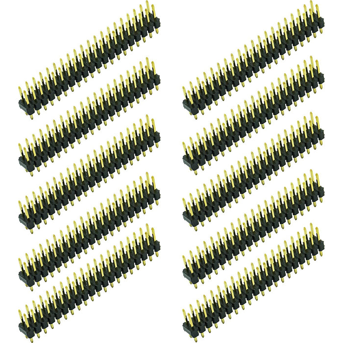 flashtree 10pcs Break-Away 0.1_ 2x20-pin Strip Dual Male Header for Raspberry Pi Zero GPIO…