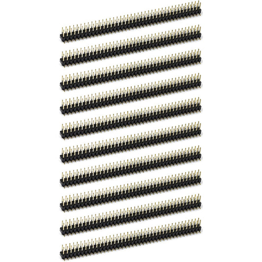flashtree 10pcs 2x40 80pin Double Row Male Pin Header 2.54mm Pitch SMT