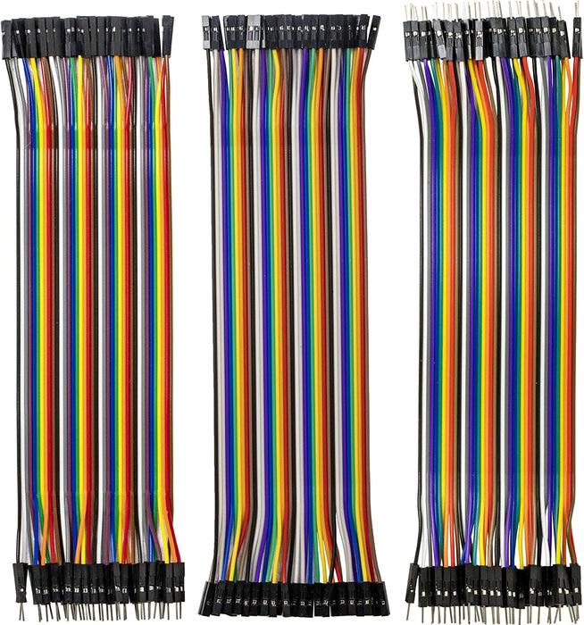 Flashtree 120pcs three multicolor DuPont wires